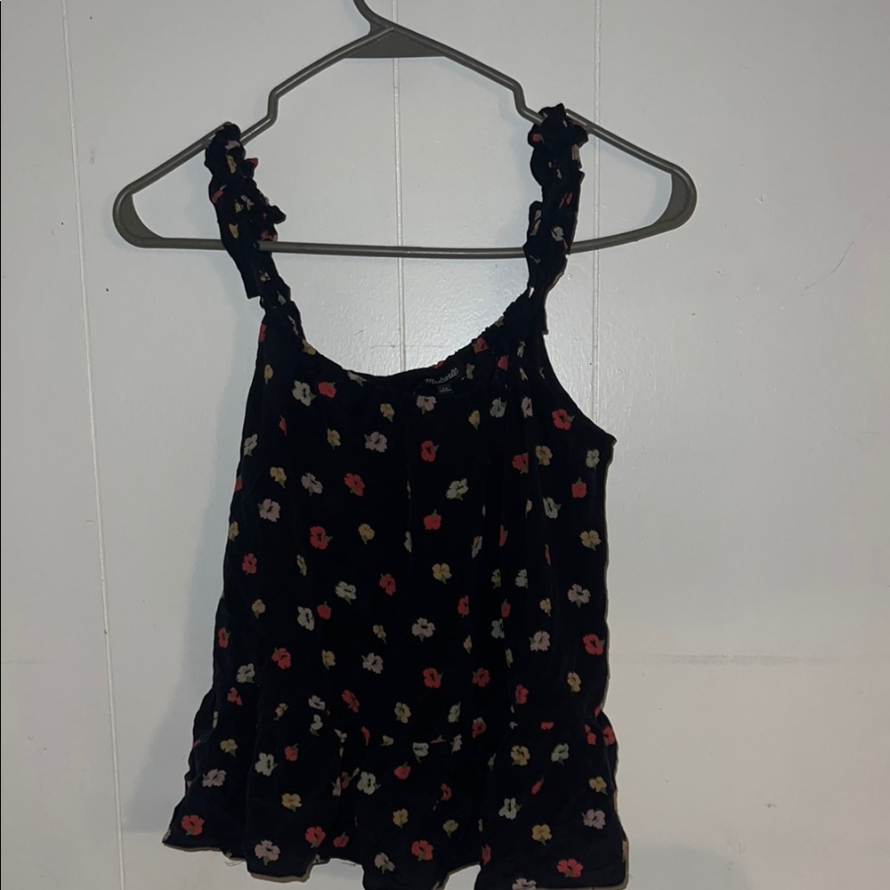 Floral Black Madewell Tank Top